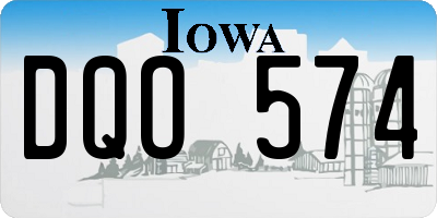 IA license plate DQO574