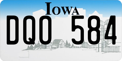 IA license plate DQO584