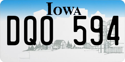 IA license plate DQO594