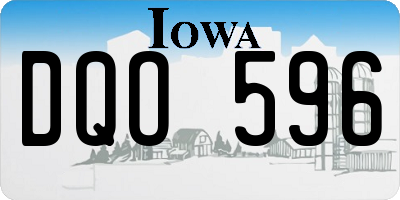 IA license plate DQO596