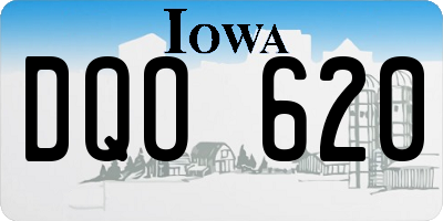 IA license plate DQO620