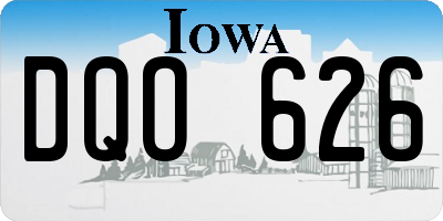 IA license plate DQO626