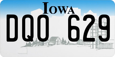 IA license plate DQO629