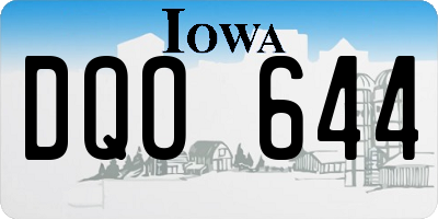 IA license plate DQO644