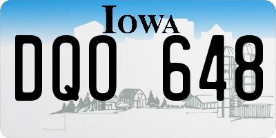 IA license plate DQO648