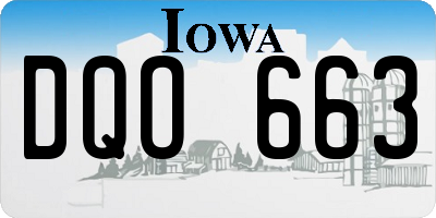 IA license plate DQO663