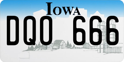 IA license plate DQO666