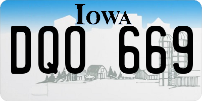 IA license plate DQO669