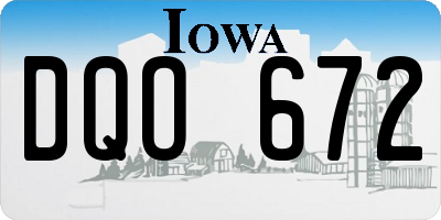 IA license plate DQO672