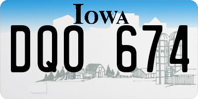 IA license plate DQO674