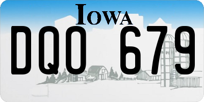 IA license plate DQO679