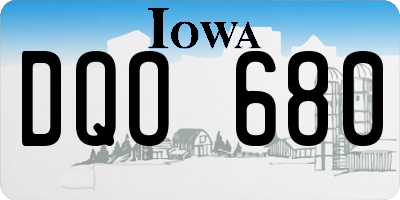 IA license plate DQO680