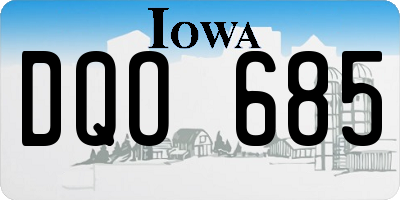 IA license plate DQO685