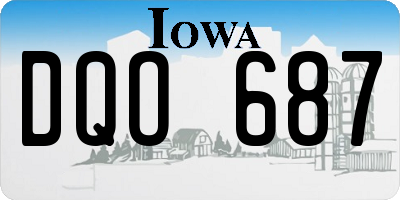 IA license plate DQO687