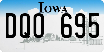 IA license plate DQO695