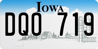 IA license plate DQO719