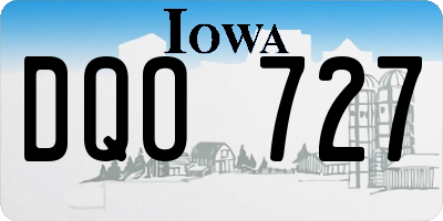IA license plate DQO727