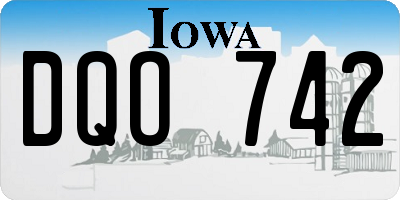 IA license plate DQO742