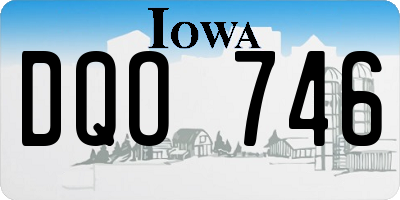 IA license plate DQO746