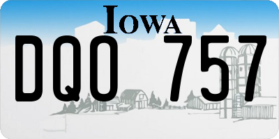 IA license plate DQO757