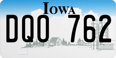 IA license plate DQO762