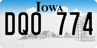 IA license plate DQO774