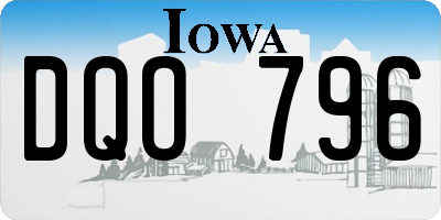 IA license plate DQO796