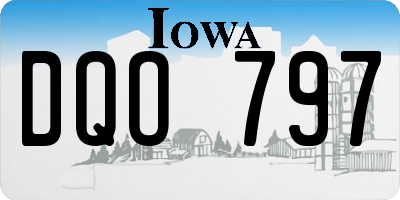 IA license plate DQO797