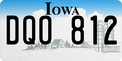 IA license plate DQO812