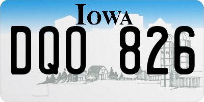 IA license plate DQO826