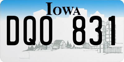 IA license plate DQO831