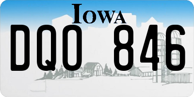 IA license plate DQO846