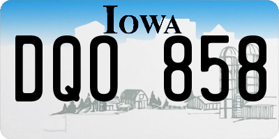 IA license plate DQO858