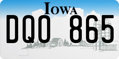IA license plate DQO865