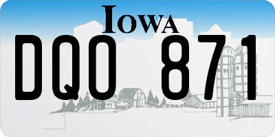 IA license plate DQO871