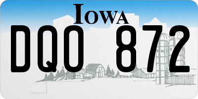 IA license plate DQO872