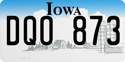 IA license plate DQO873