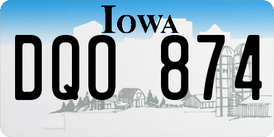 IA license plate DQO874