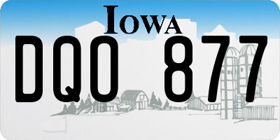 IA license plate DQO877