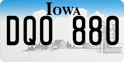 IA license plate DQO880