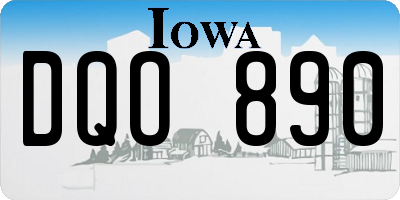 IA license plate DQO890