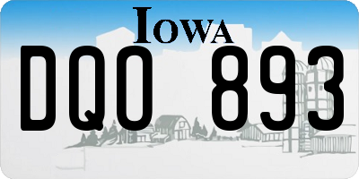 IA license plate DQO893