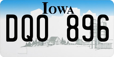 IA license plate DQO896