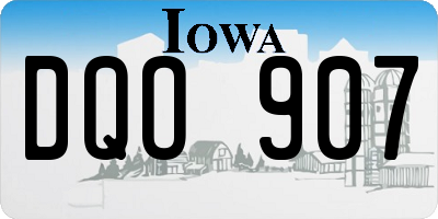 IA license plate DQO907