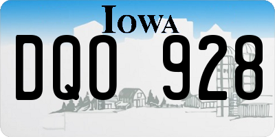 IA license plate DQO928