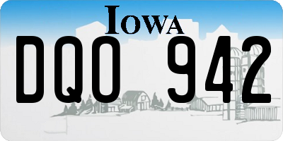 IA license plate DQO942