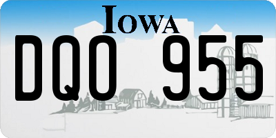 IA license plate DQO955