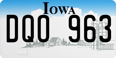 IA license plate DQO963