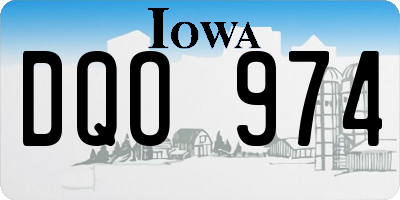 IA license plate DQO974