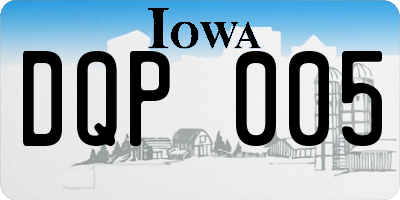 IA license plate DQP005